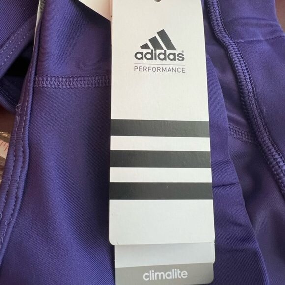Adidas Sports Bra NWT Women’s Performance Tec- Fit Sports Bra Purple Size Small - Picture 10 of 14
